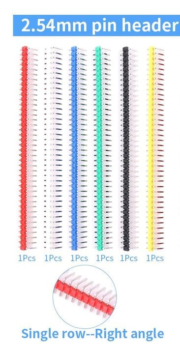 Header Male Lshape 2.54mm 40pin Yellow