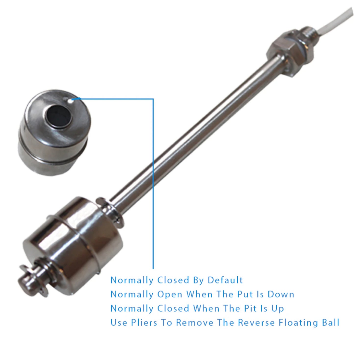 Float Switch stainless steel Tank Liquid Water Level Sensor ( 200mm)