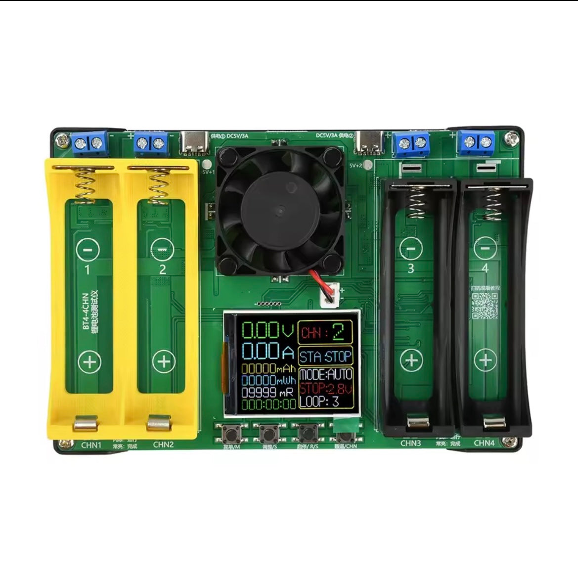 18650 and 21700 Battery Capacity and Internal Resistance Tester Automatic Charge/Discharge Module