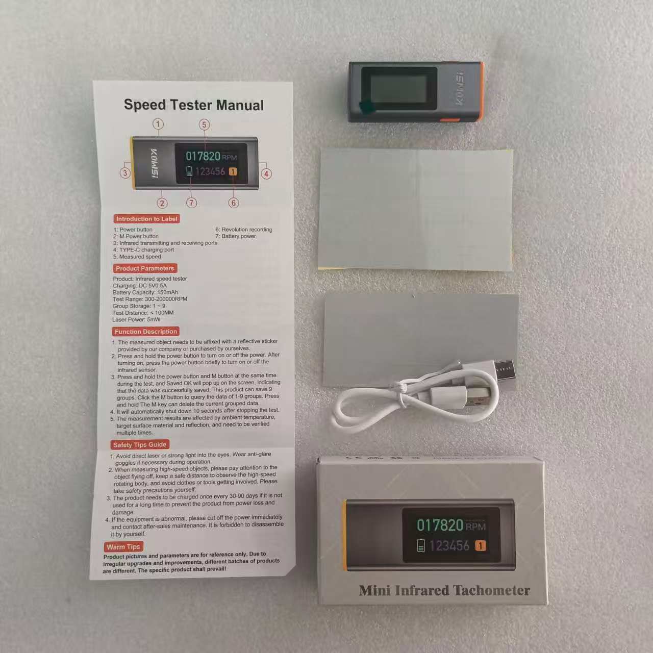 Mini Laser RPM meter