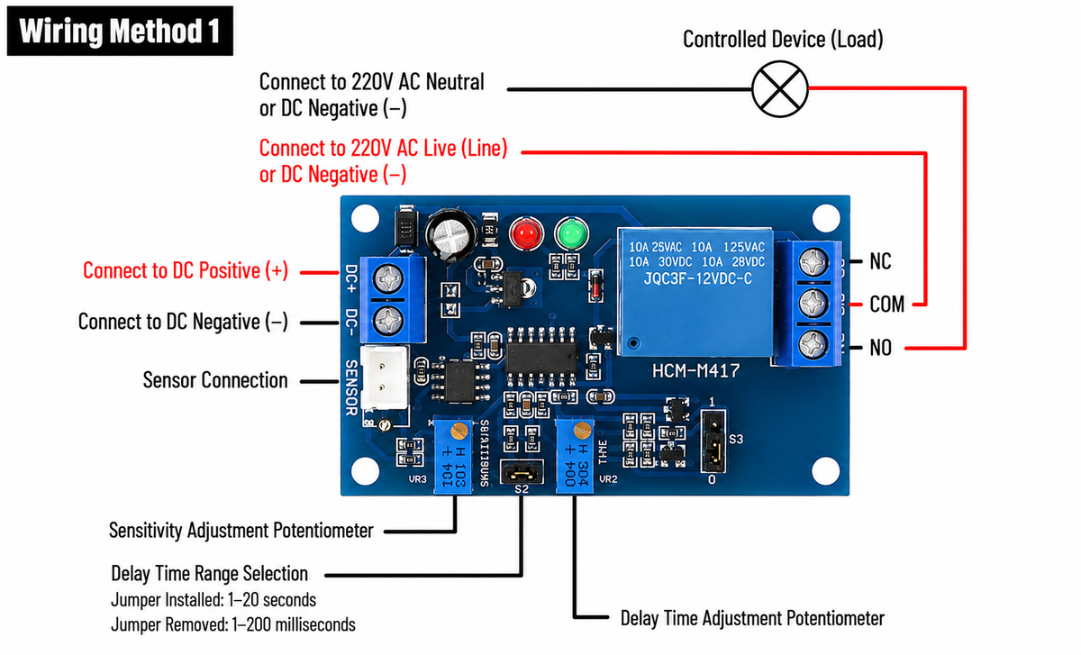 LDR relay module dc12V