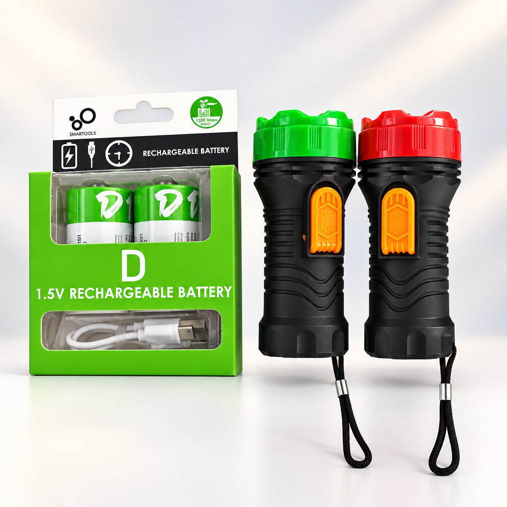 Battery D rechargeable 1.5V (2pcs)