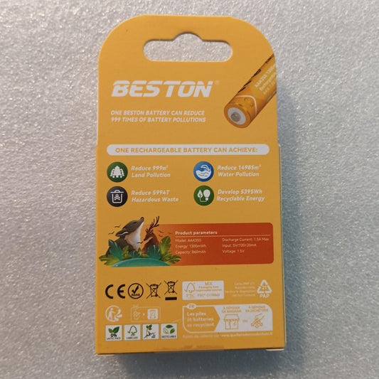 Battery AAA rechargeable LI-ION 4pcs(Beston)