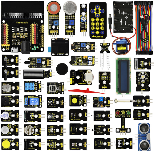 KS4009, Keyestudio 45 in 1 Sensor Starter Kit (No micro bit board)