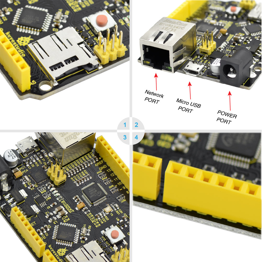 KS0304 W5500 ETHERNET shield for Uno (WITHOUT POE)