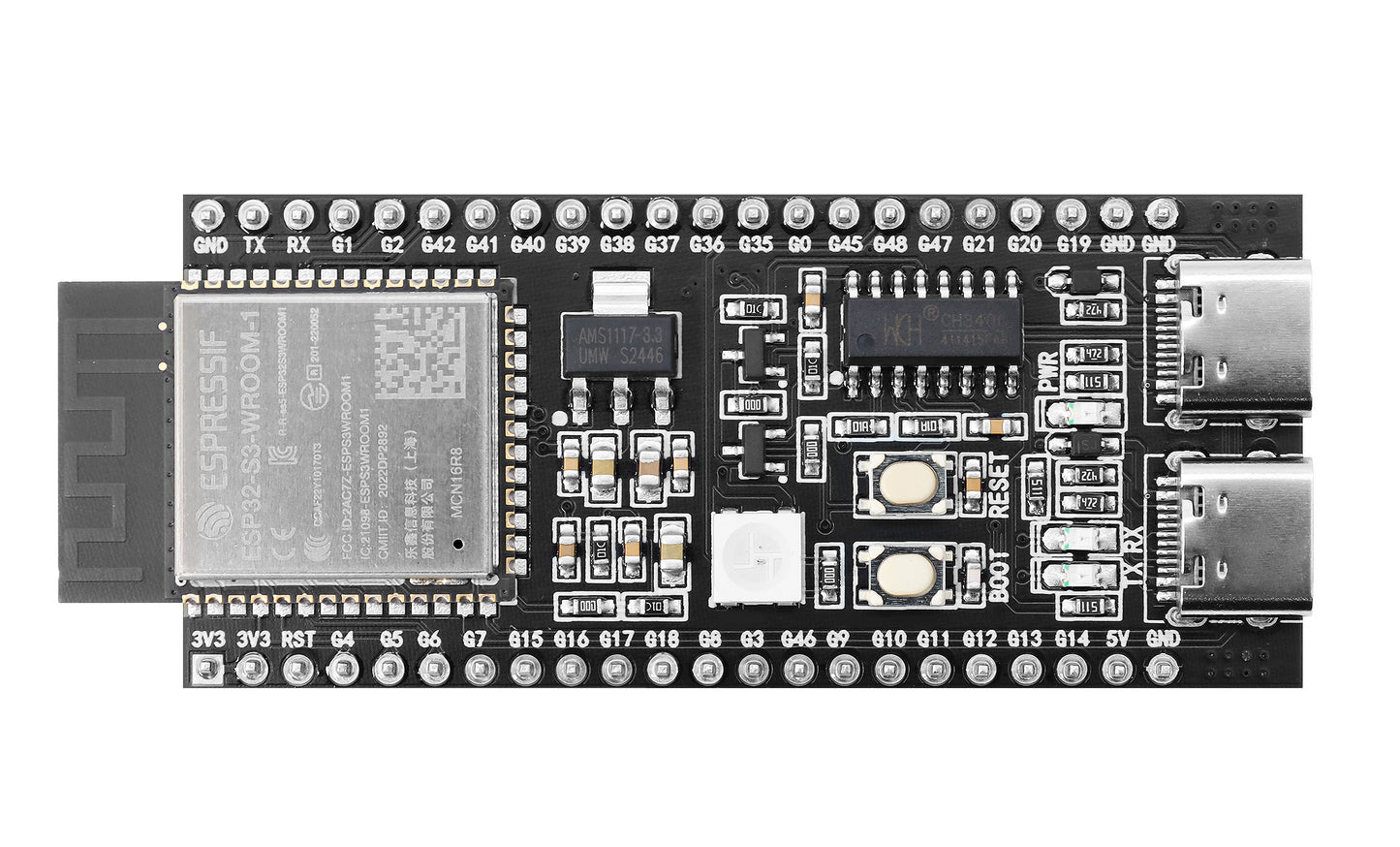 Esp32 S3 with pin header and usb cable