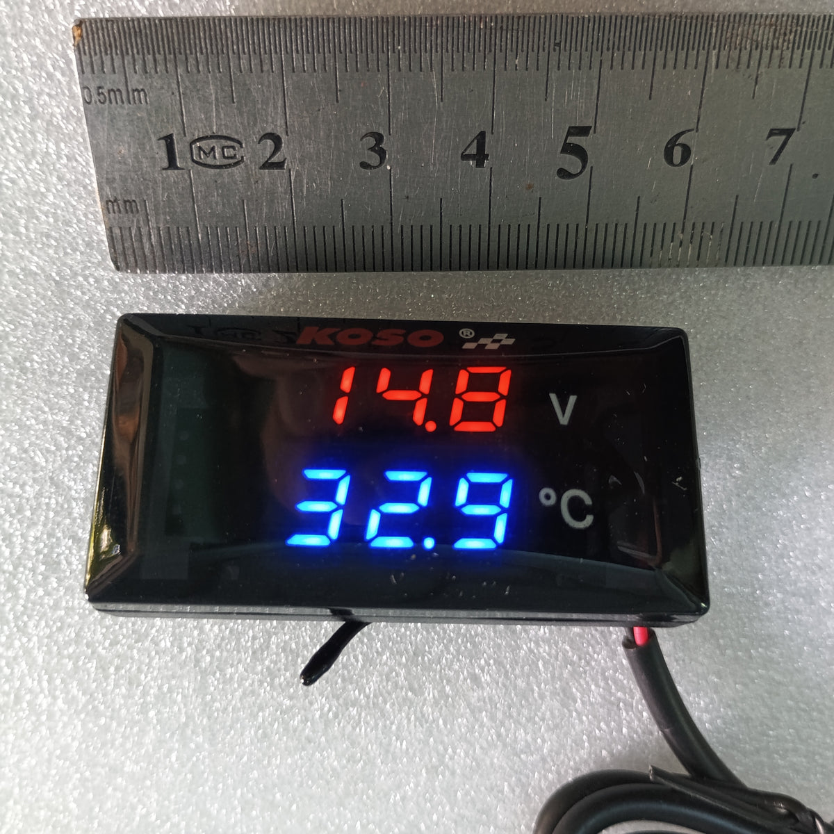 DC 10-100V  Voltmeter & Thermometer