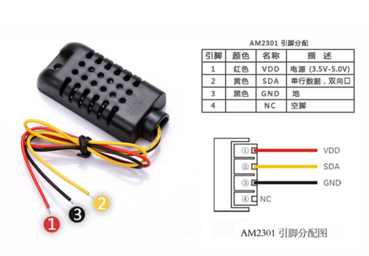 DHT21 AM2301 temperature and humidity sensor module