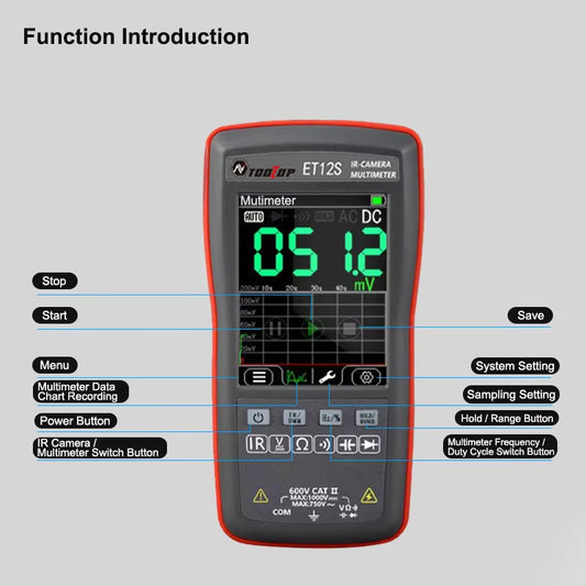 TOOLTOP ET12S 2in1 Digital Thermal Imager Multimeter