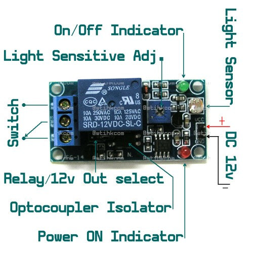 LDR relay module dc12V