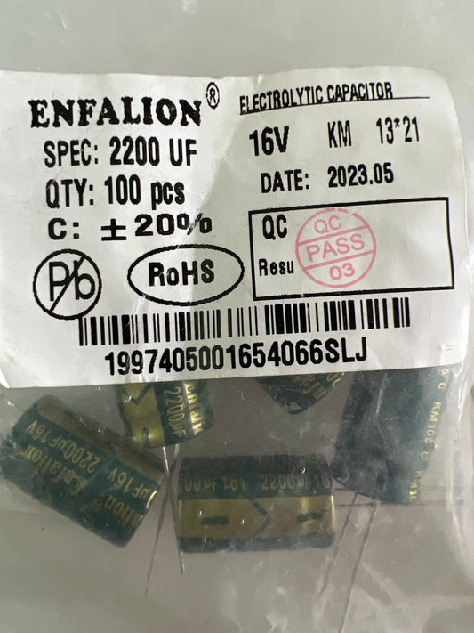 Capacitor 2200/16 (100pcs)
