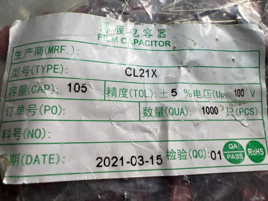 Capacitor m 105 CBB (1000pcs)