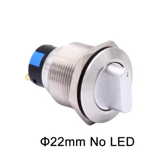 Switch 22mm Waterproof Metal Rotary Selector Switch 3 Position Stainless Steel Lock Switch Latching 2NO2NC