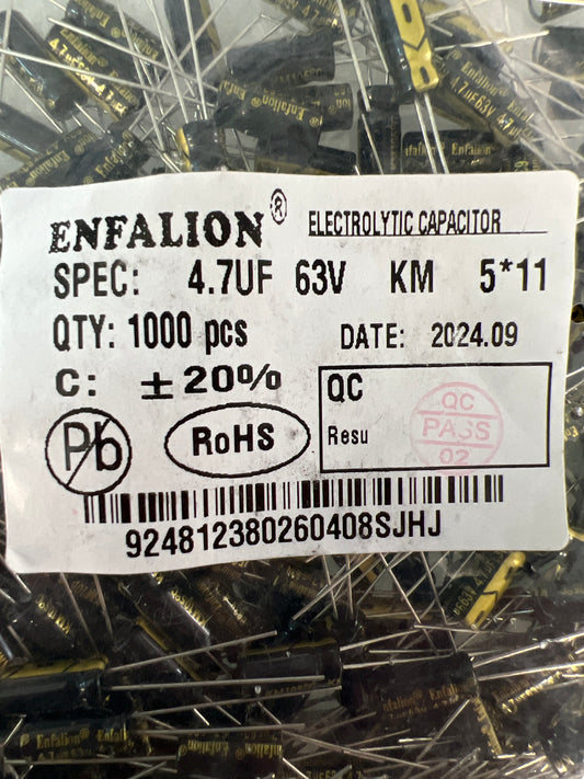 Capacitor 4.7/63 (1000pcs)