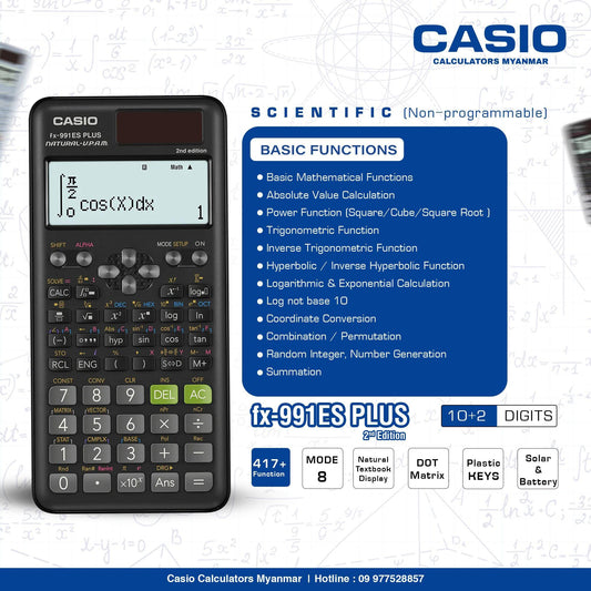 Fx-991es plus 2 scientific calculator