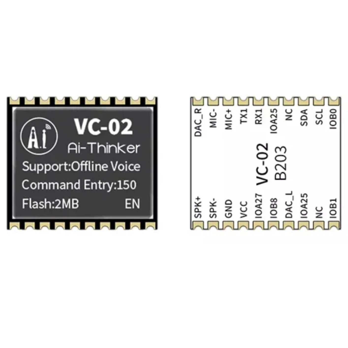 AiThinker VC-02 offline voice recognition speech control module