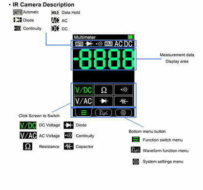 TOOLTOP ET12S 2in1 Digital Thermal Imager Multimeter
