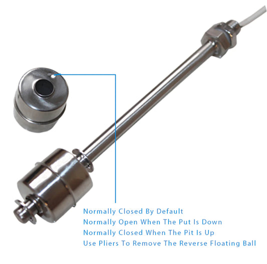 Float Switch stainless steel Tank Liquid Water Level Sensor ( 200mm)