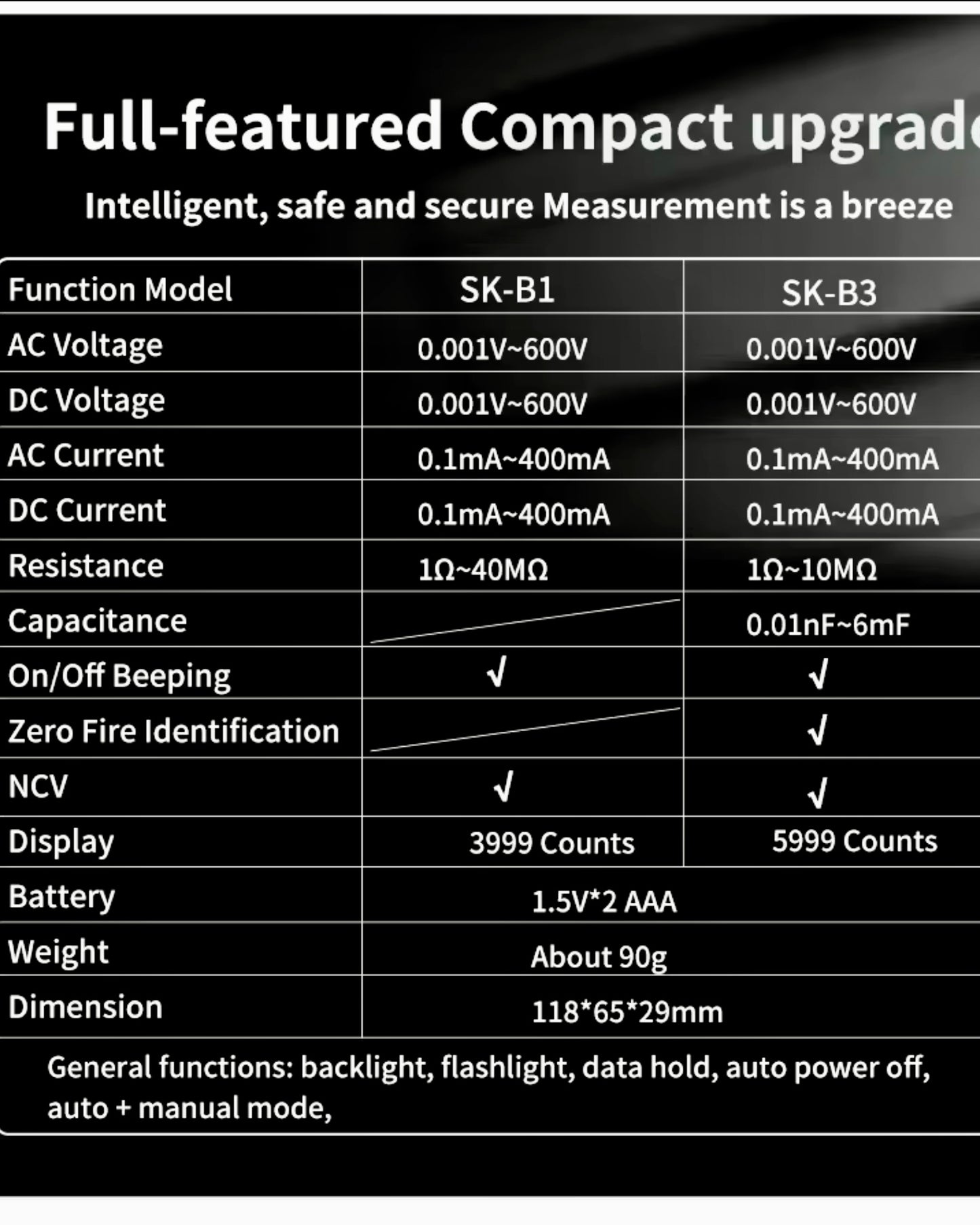 Digital meter SK-B3 smart multimeter