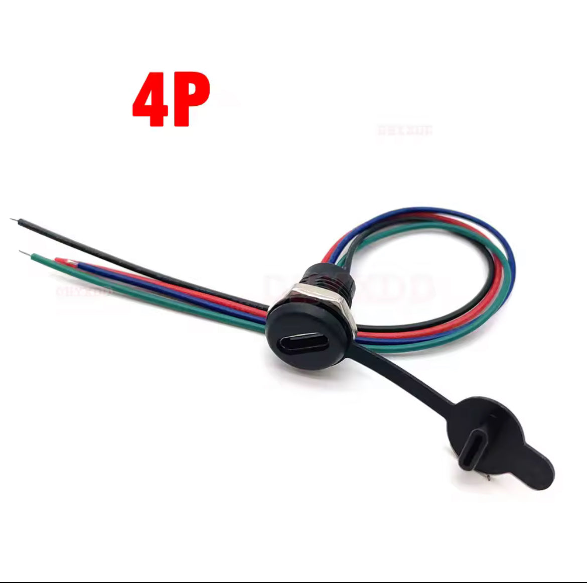 USB type-C panel mount 4-wire