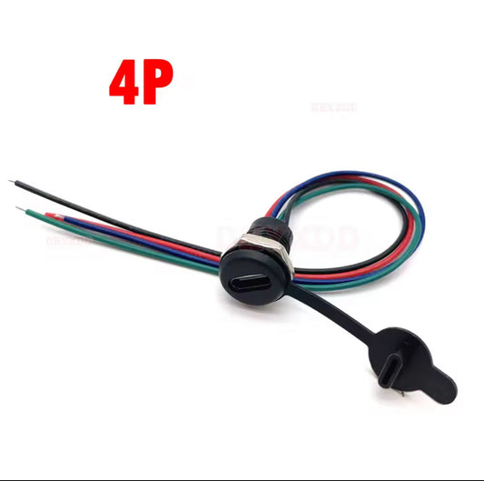 USB type-C panel mount 4-wire