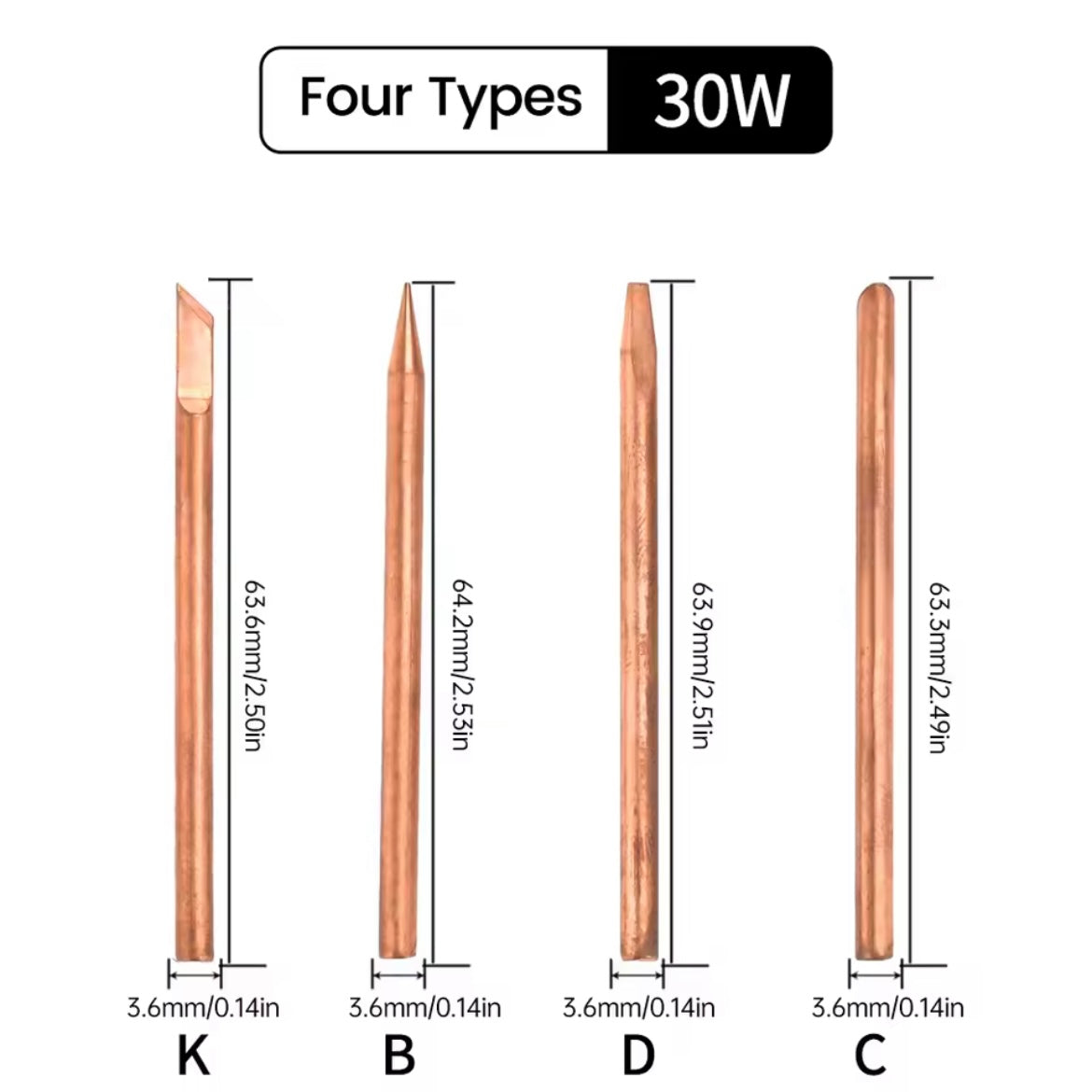 Soldering iron tips 30W
