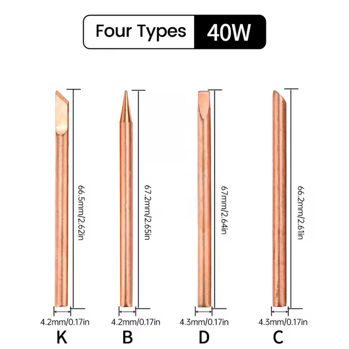 Soldering iron tips 40W