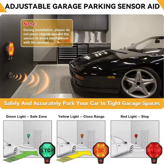 Adjustable Garage Parking Sensor Aid with LED Indicators