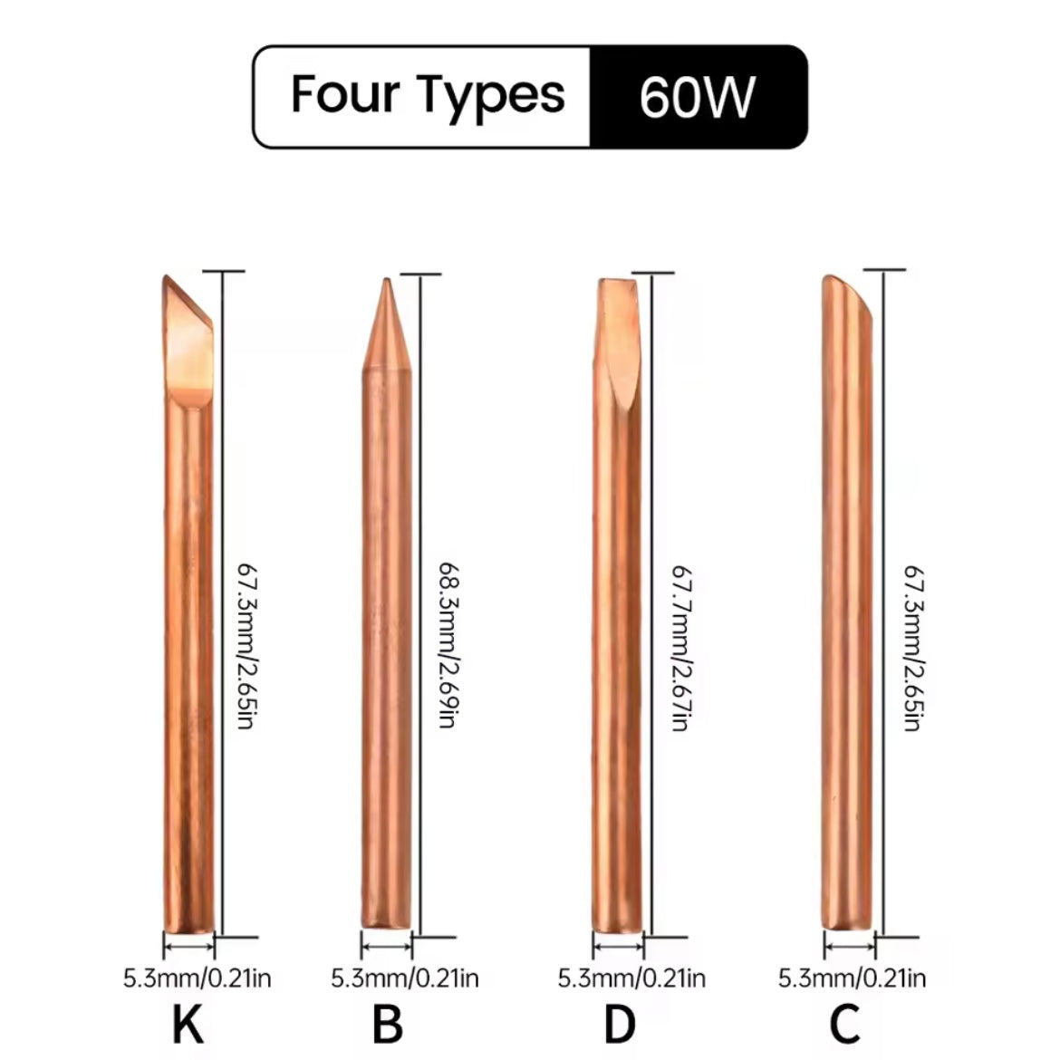 Soldering iron tips 60W