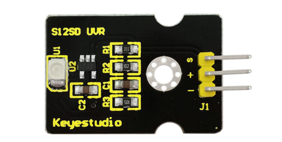 KS0204, Keyestudio GUVA-S12SD 3528 Sunshine
ultraviolet radiation sensor