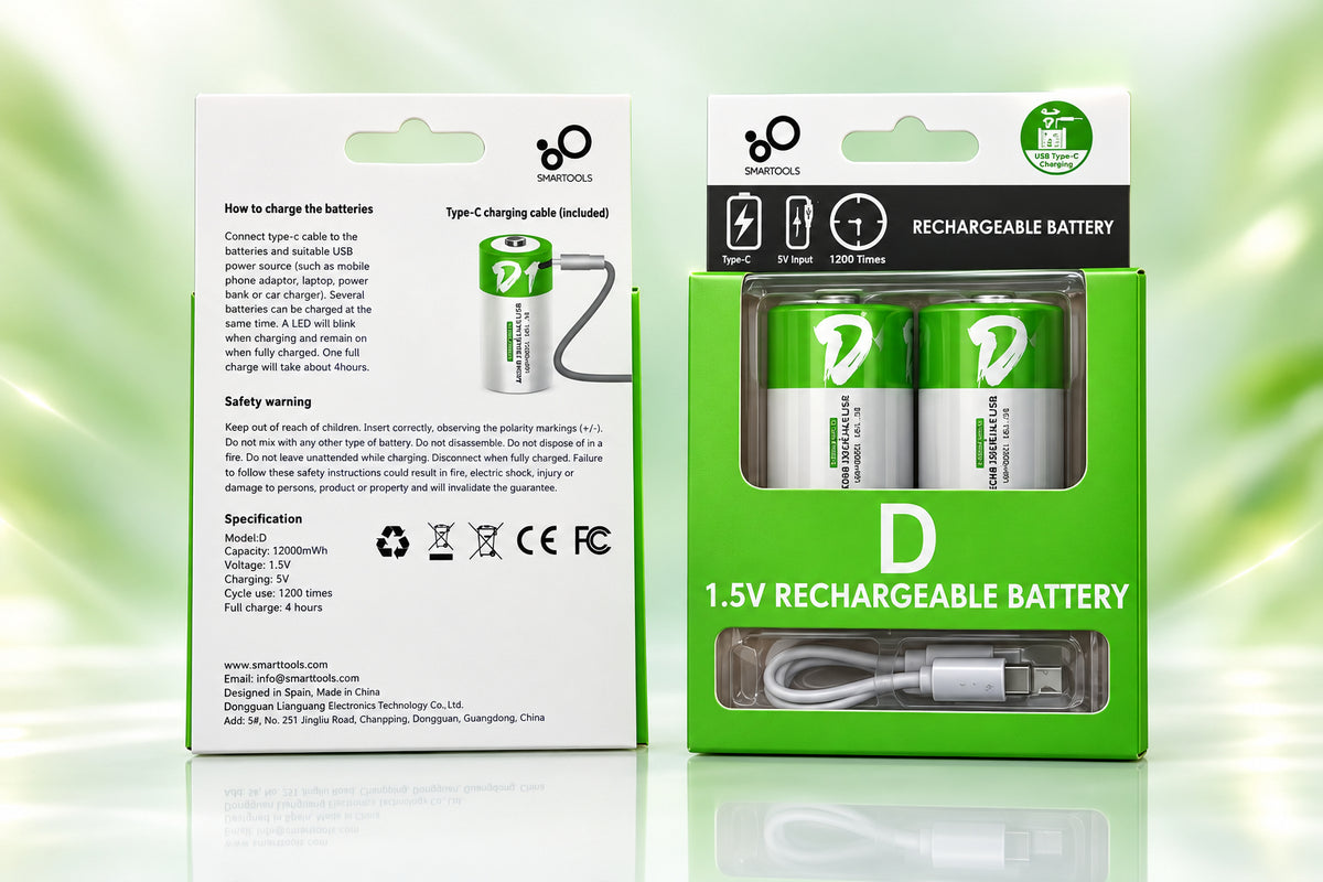 Battery D rechargeable 1.5V (2pcs)
