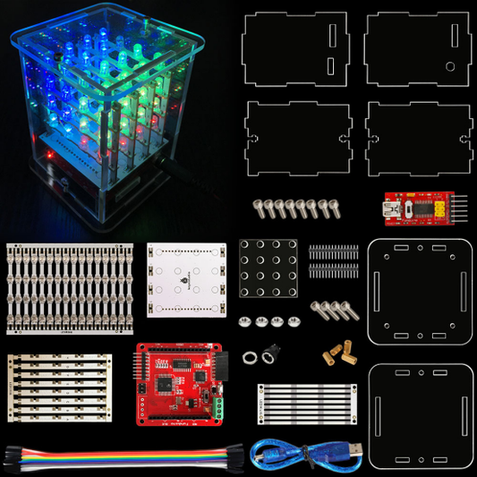 KS0177 Keyestudio 4*4*4 RGB LED Display CUBE Starter Kit for Arduino