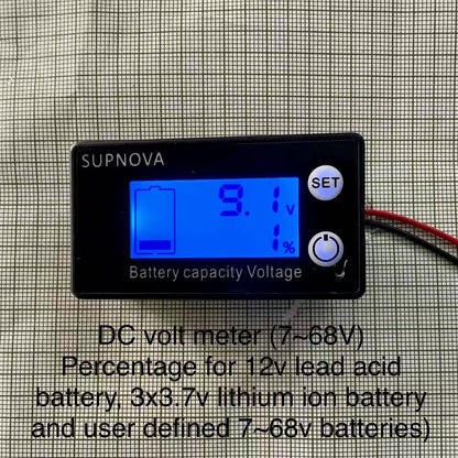 DC volt and battery capacity % meter (small) 8~100V