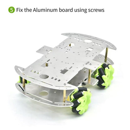Car 4WD Mecanum Wheel Smart Robot Aluminum Chassis Kit double layer
