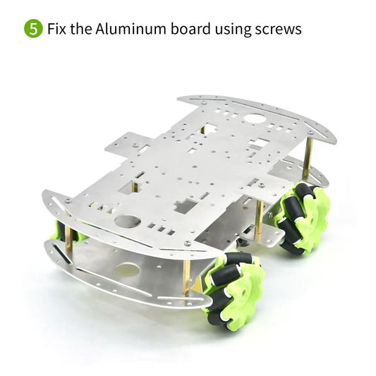 Car 4WD Mecanum Wheel Smart Robot Aluminum Chassis Kit double layer
