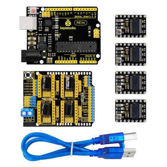 KS0286 Keyestudio Arduino CNC Shield V3+UNO R3+ 4pcs DRV8825 driver /GRBL compatible
