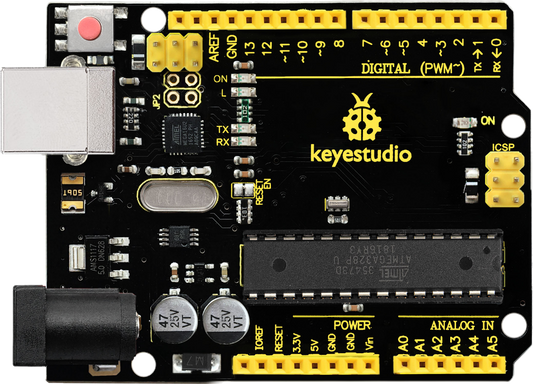 KS0001, KEYESTUDIO UNO R3 Compatible with Arduino (USB CABLE included)