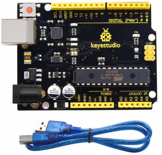 KS0497, Keyestudio V4.0 Development Board With USB Serial Chip CP2102 +USB Cable (compatible with Arduino UNO)