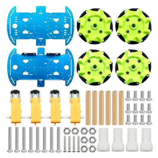 Car 4WD Mecanum Wheel Smart Robot Aluminum Chassis Kit double layer