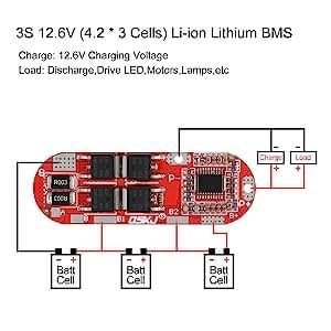 BMS 3s 25a 18650 Lithium Battery Protection Module