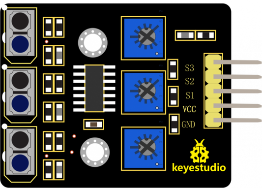KS0453 Keyestudio 3-channel Line Tracking Module