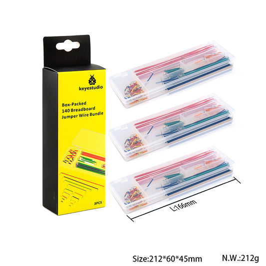 Ks0334 Keyestudio Box-Packed 140 Breadboard Jumper Wire Bundle 3PCS