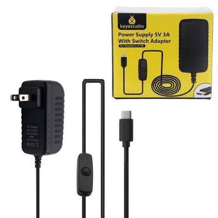 Adaptor Raspberry Pi 4B 5V 3A switch TypeC interface power supply US Plug