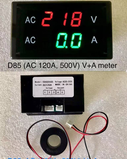 AC Volt+Ampere meter (D85-2042A)120A-500V