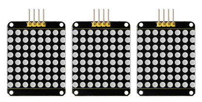 KS0336
3PCS Keyestudio Red color common cathode I2C 8*8 LED dot Matrix module