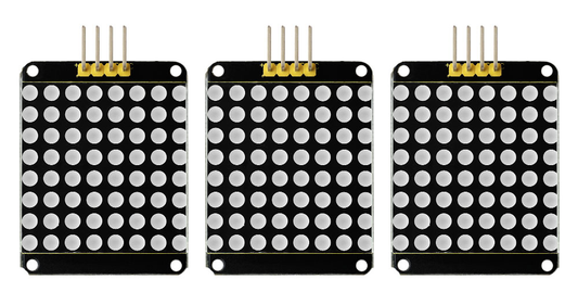 KS0336
3PCS Keyestudio Red color common cathode I2C 8*8 LED dot Matrix module