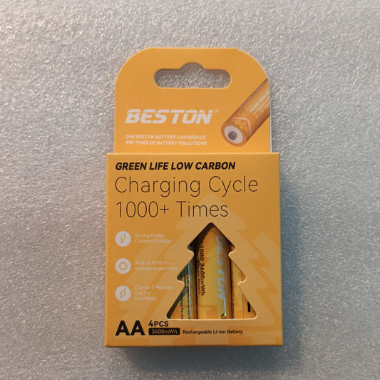Battery AA rechargeable LI-ION 4pcs (Beston)