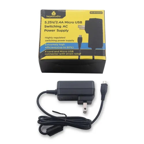 Adaptor 5.25V/2.4A Micro USB Switching AC Power Supply Raspberry Pi 3B