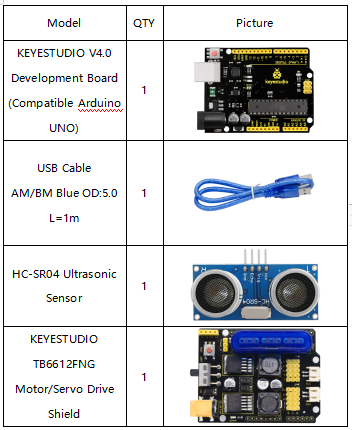 KS0520
Keyestudio 4 DOF Metallic Robotic arm Robot Car Learning kit
